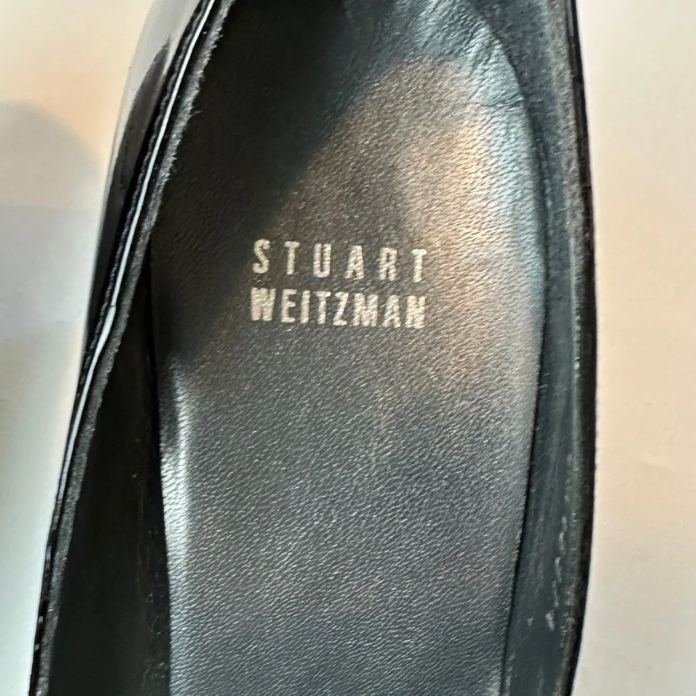 Stuart Weitzman Black Patent leather Wedges 8 - Picture 8 of 9